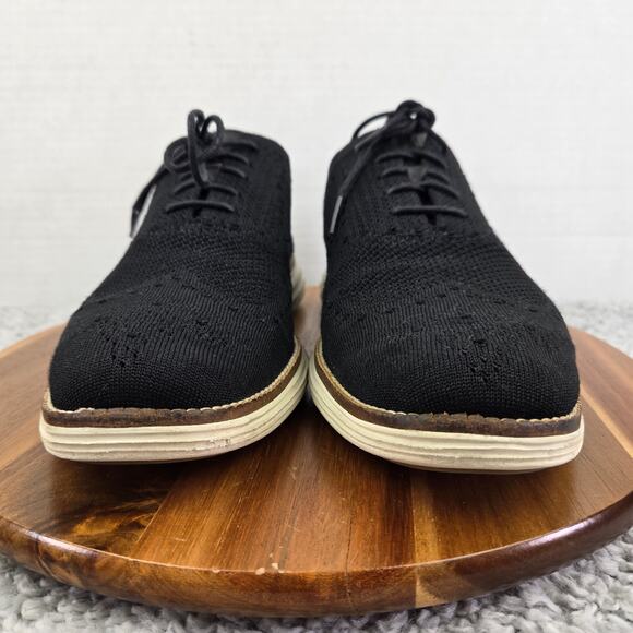 Cole Haan Mens 10.5M Original Grand Black Stitchlite Wingtip Casual Oxford Shoe main image 6